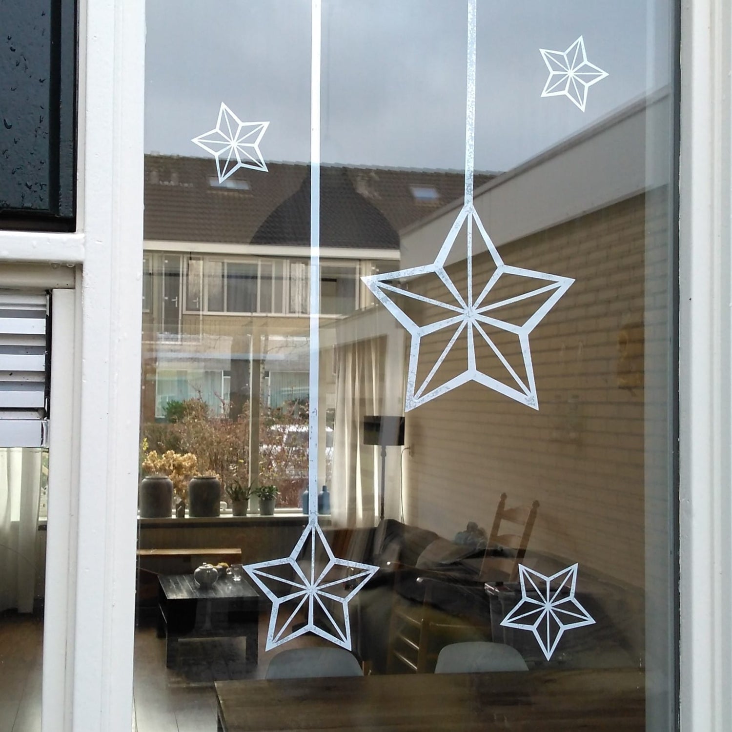 Set himmeli raamstickers sterren