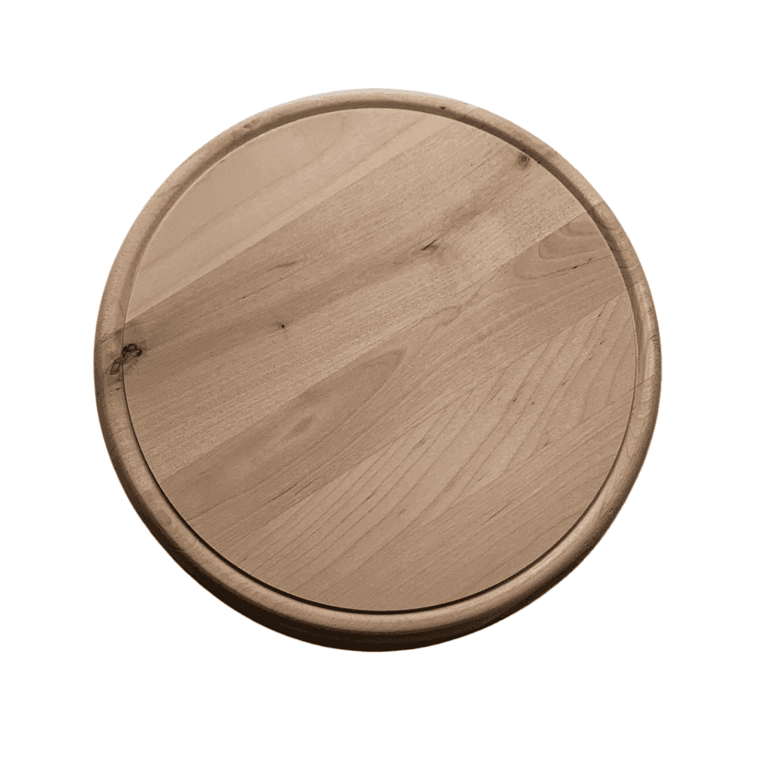 Ronde houten plank met gravering naar wens