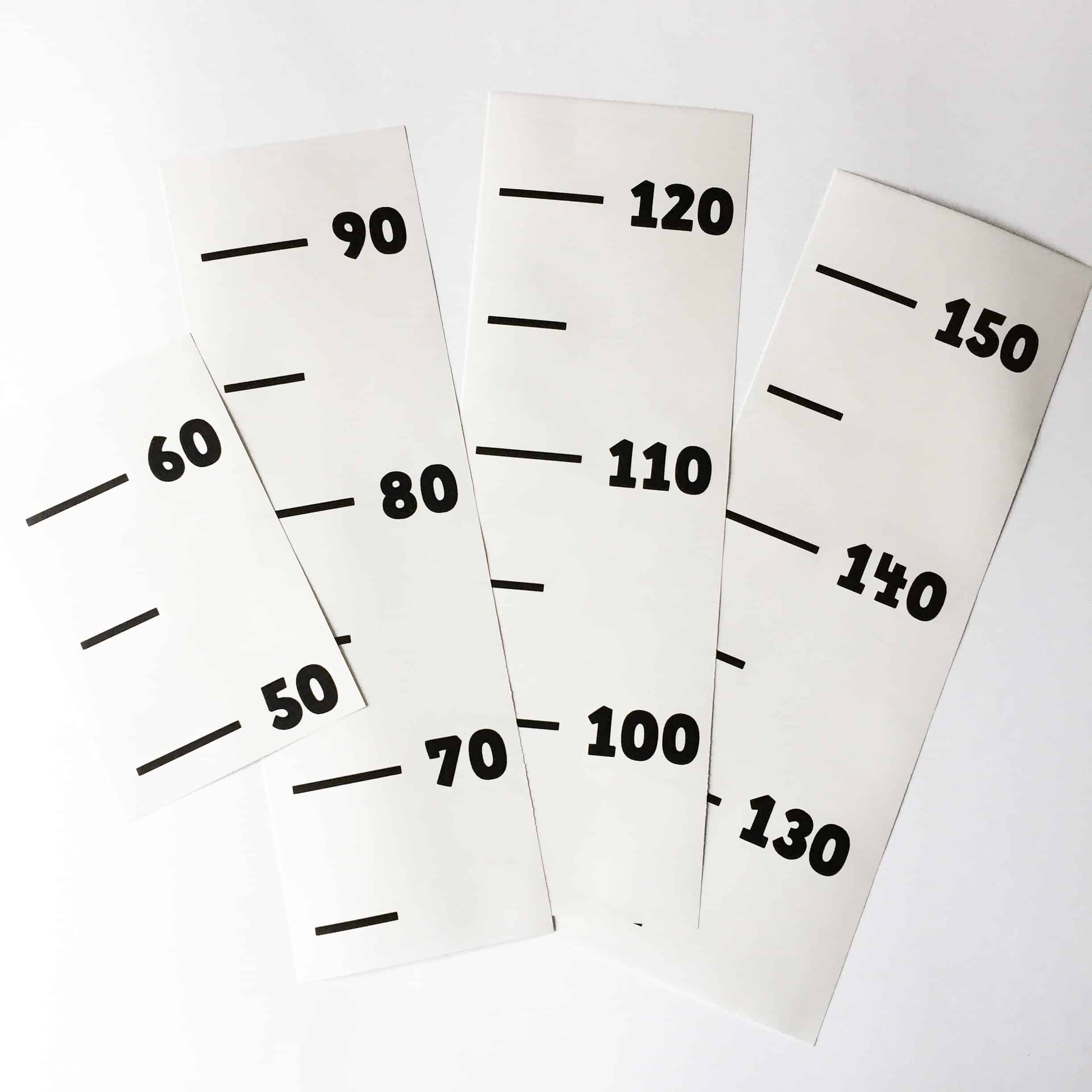 Groeimeter (muur)stickers in de kleur lavendel