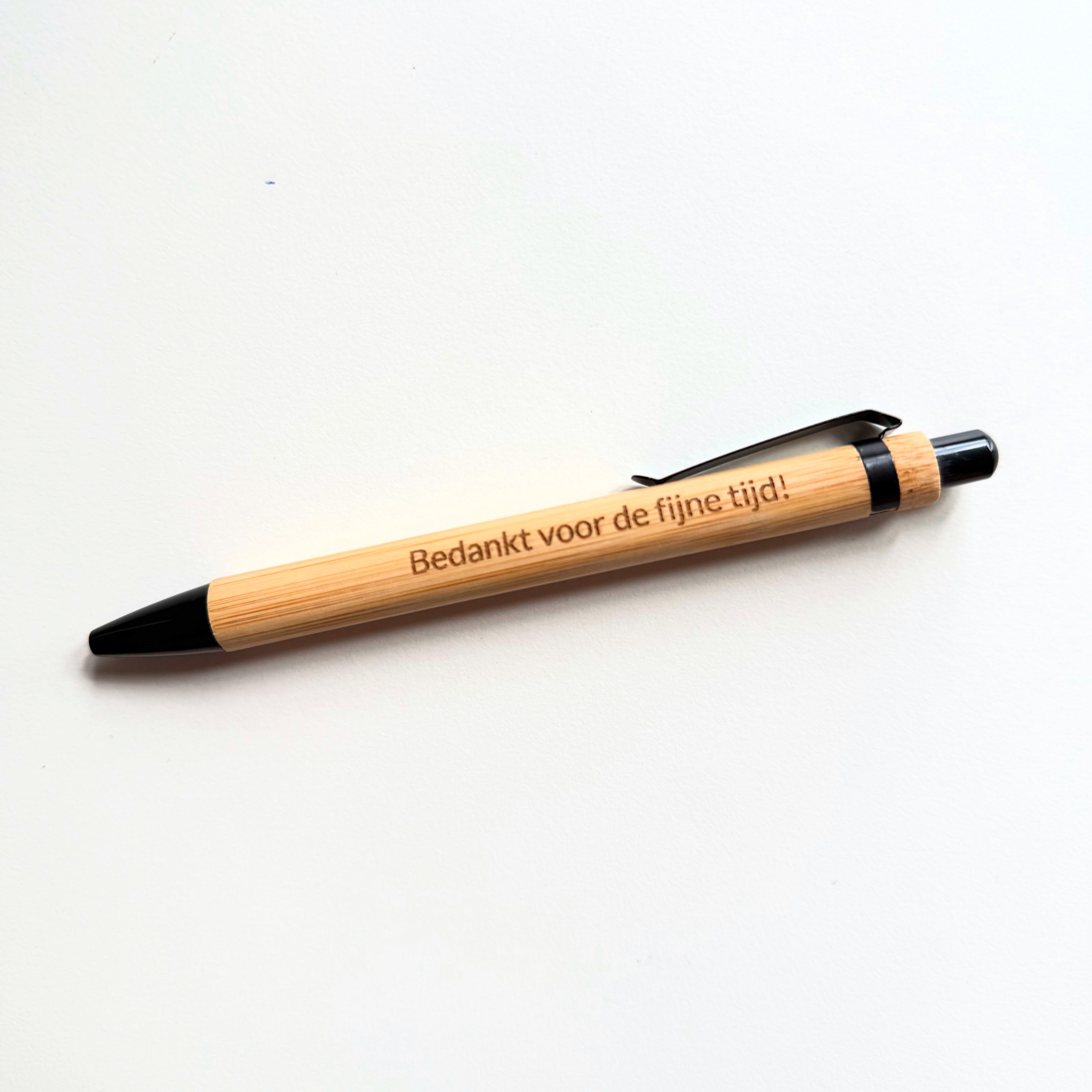 Pen met tekst: bedankt voor de fijne tijd
