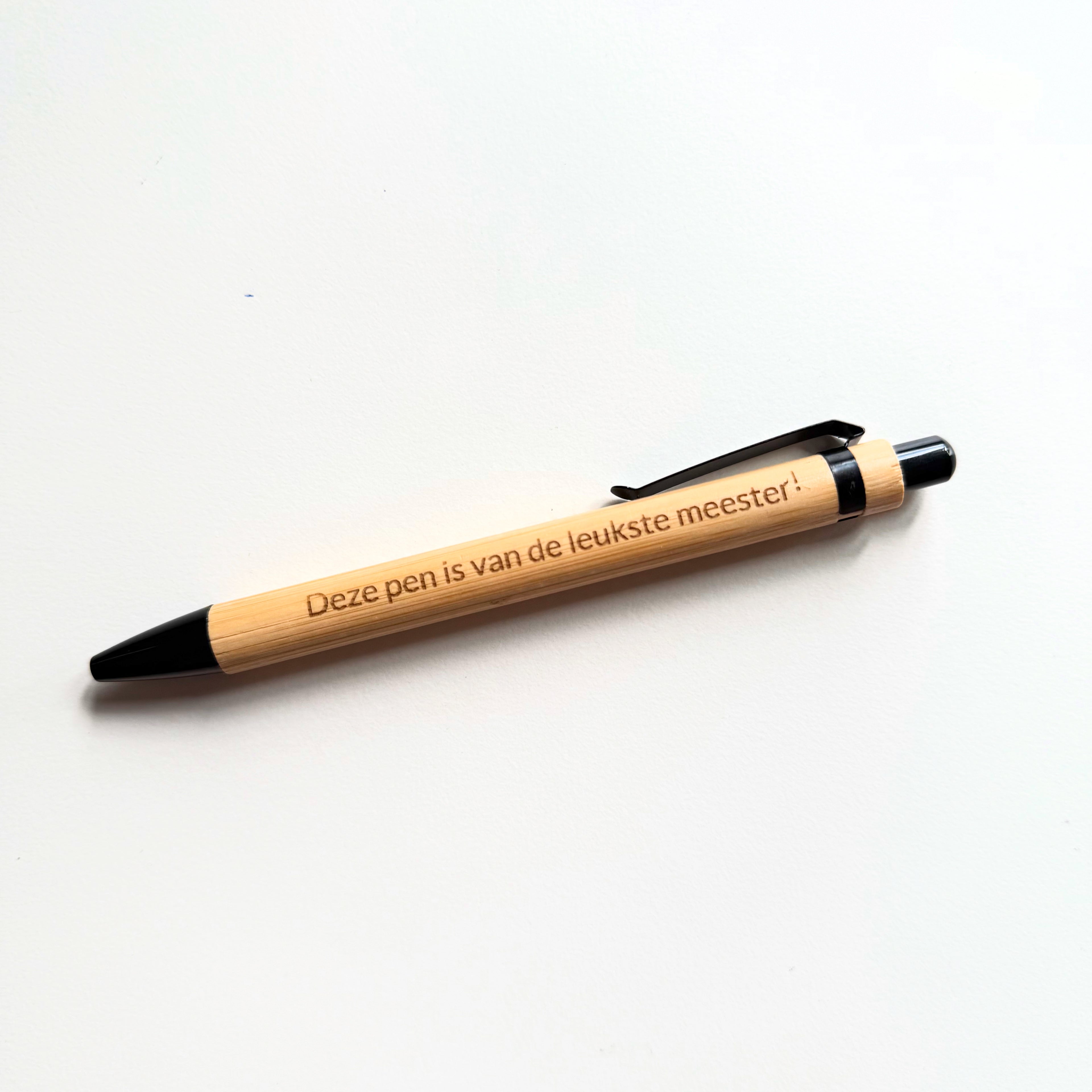Pen met tekst voor juf of meester