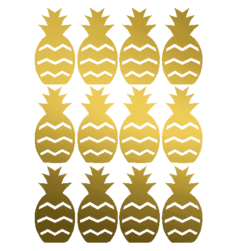 Ananas goud muurstickers