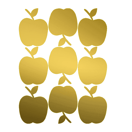 Appels goud muurstickers