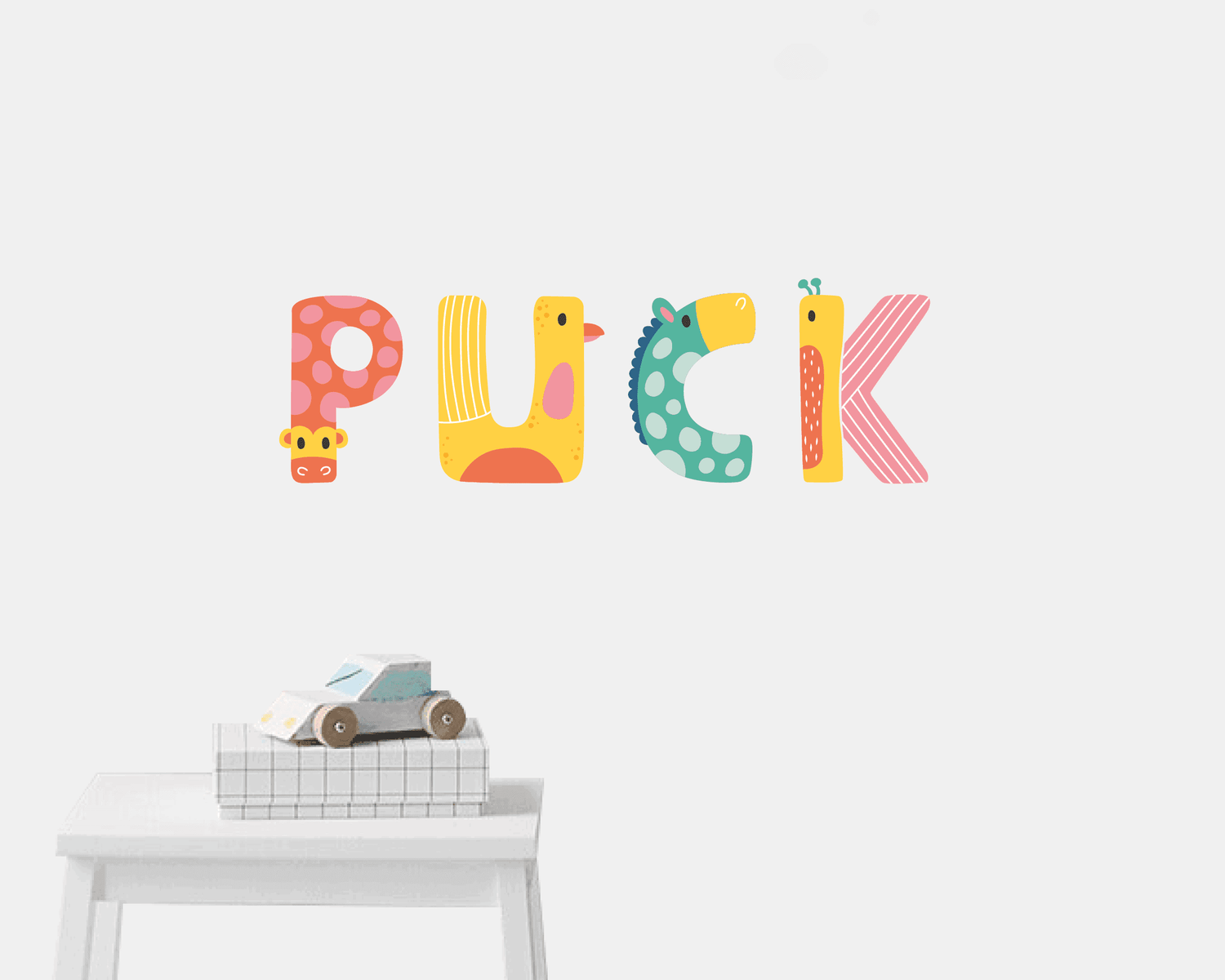 Letter stickers dieren