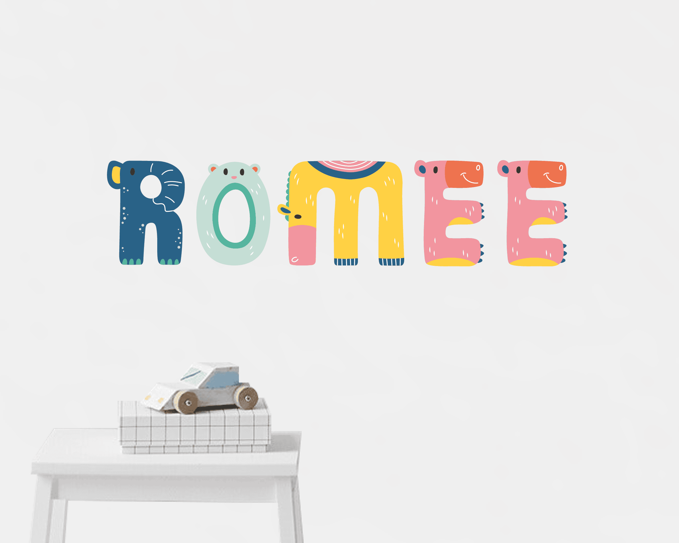 Letter stickers dieren