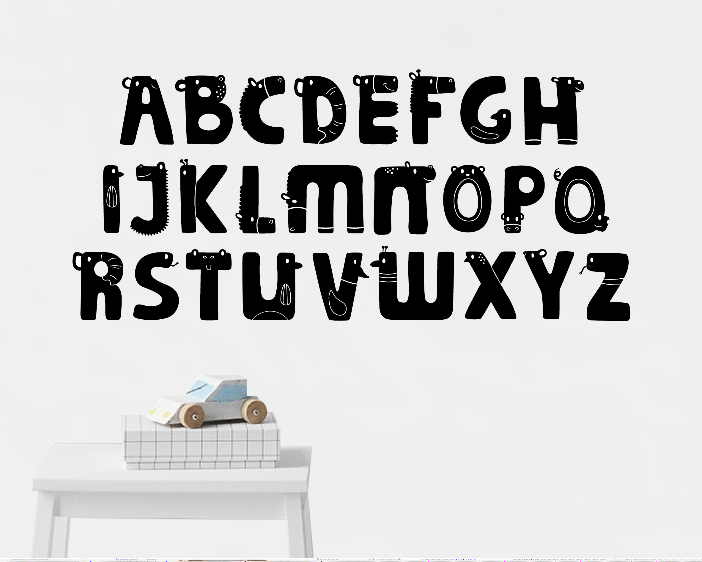 Letter stickers dieren