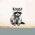 Bosdieren muurstickers wasbeer
