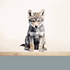 Bosdieren muurstickers wolf