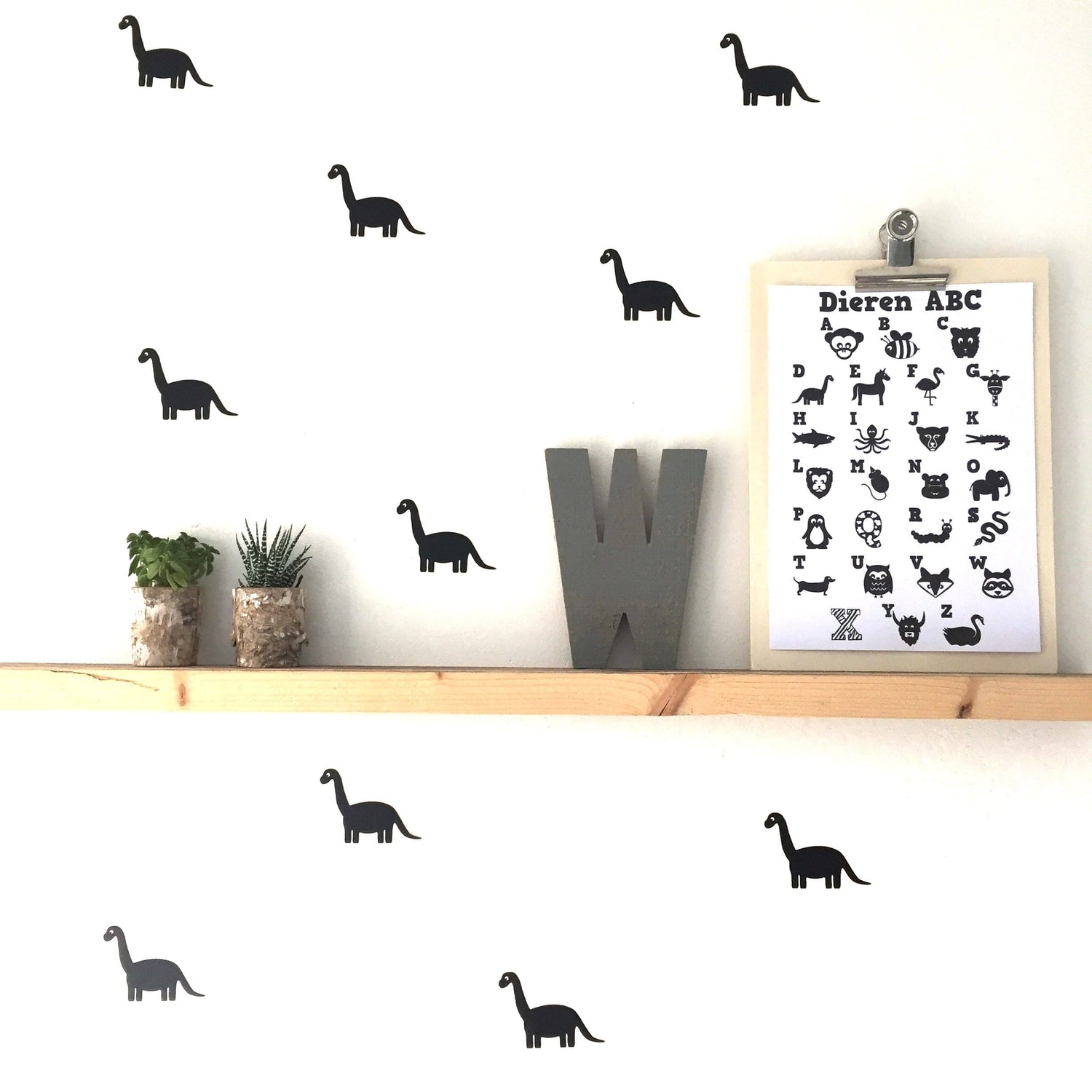 Dino muurstickers (diverse kleuren)