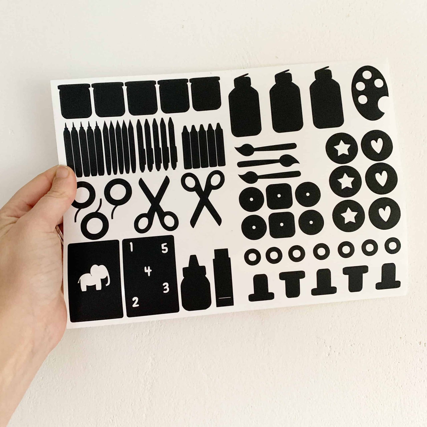 opruimstickers knutselspullen