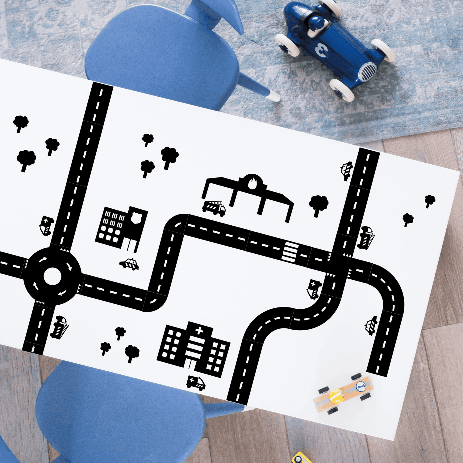 Hulpdiensten Sticky Roads themaset