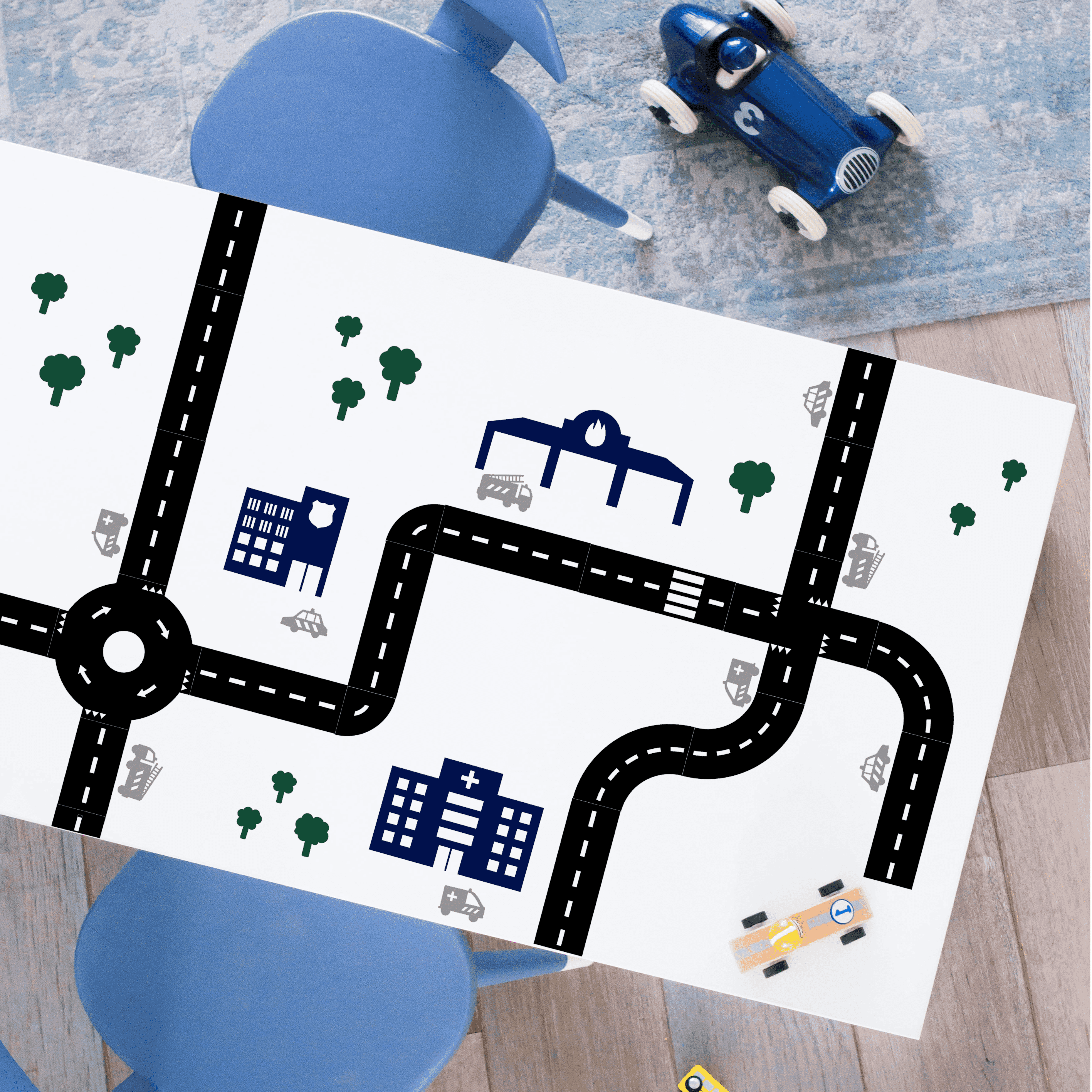 Hulpdiensten Sticky Roads themaset