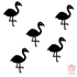 Flamingo muurstickers (diverse kleuren)