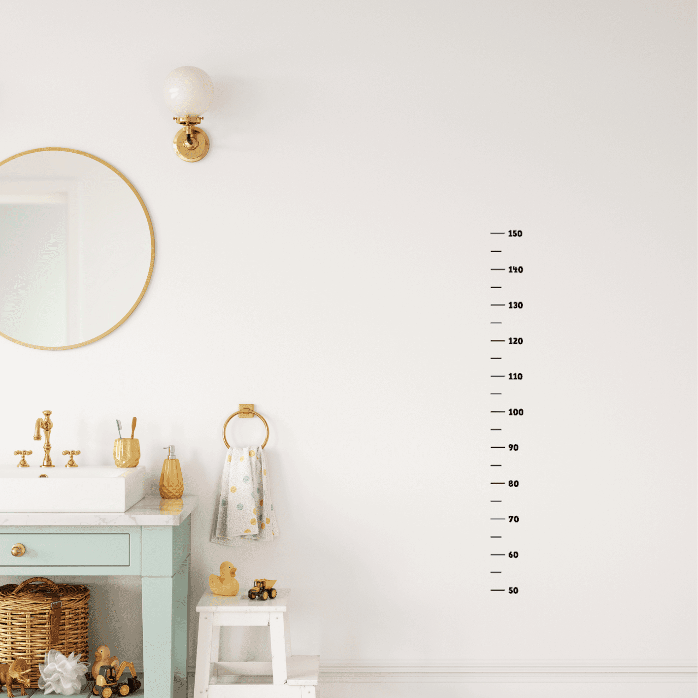 Groeimeter klein muursticker