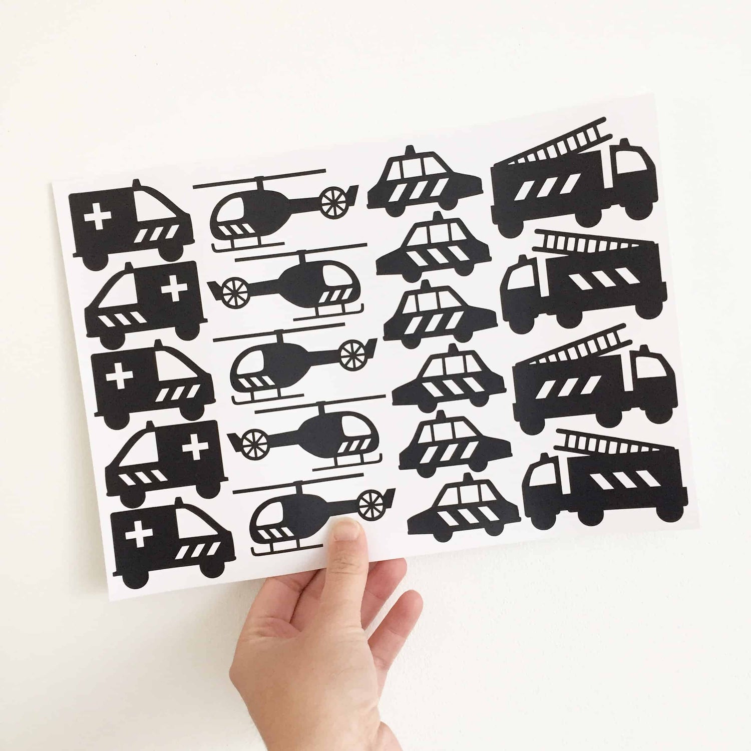 Hulpdiensten muurstickers