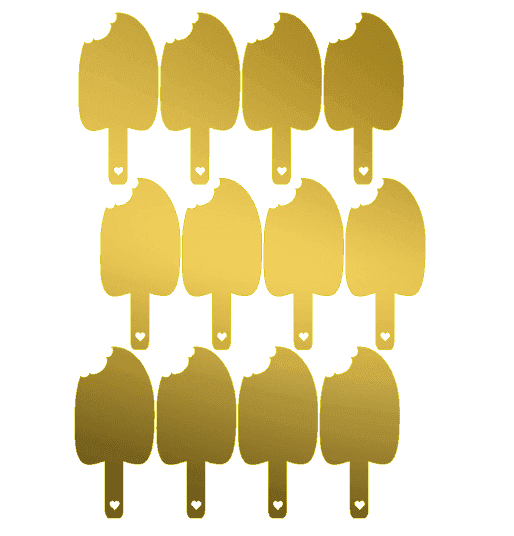 IJsjes goud muurstickers