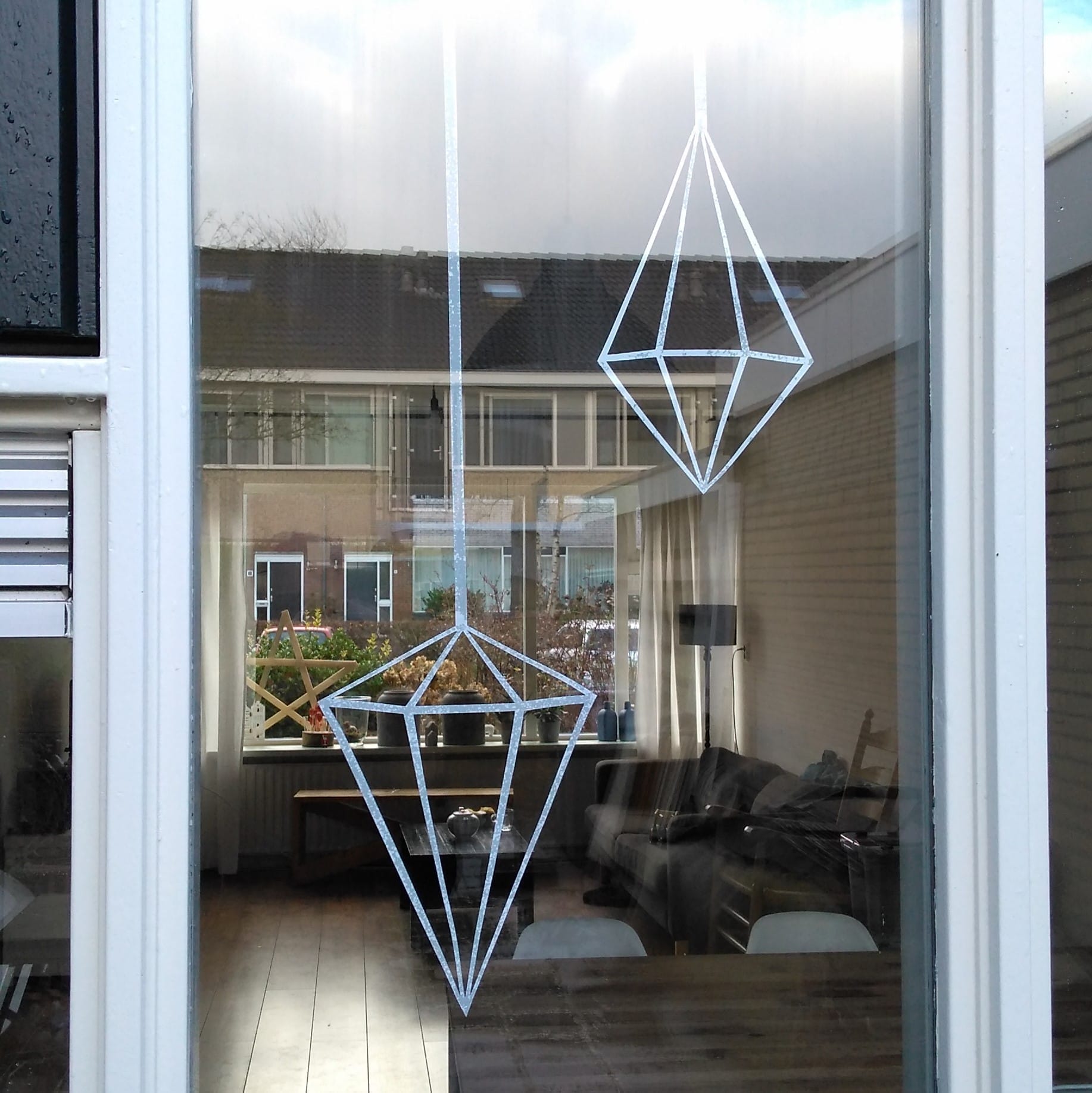 Set himmeli raamstickers ruit en diamant