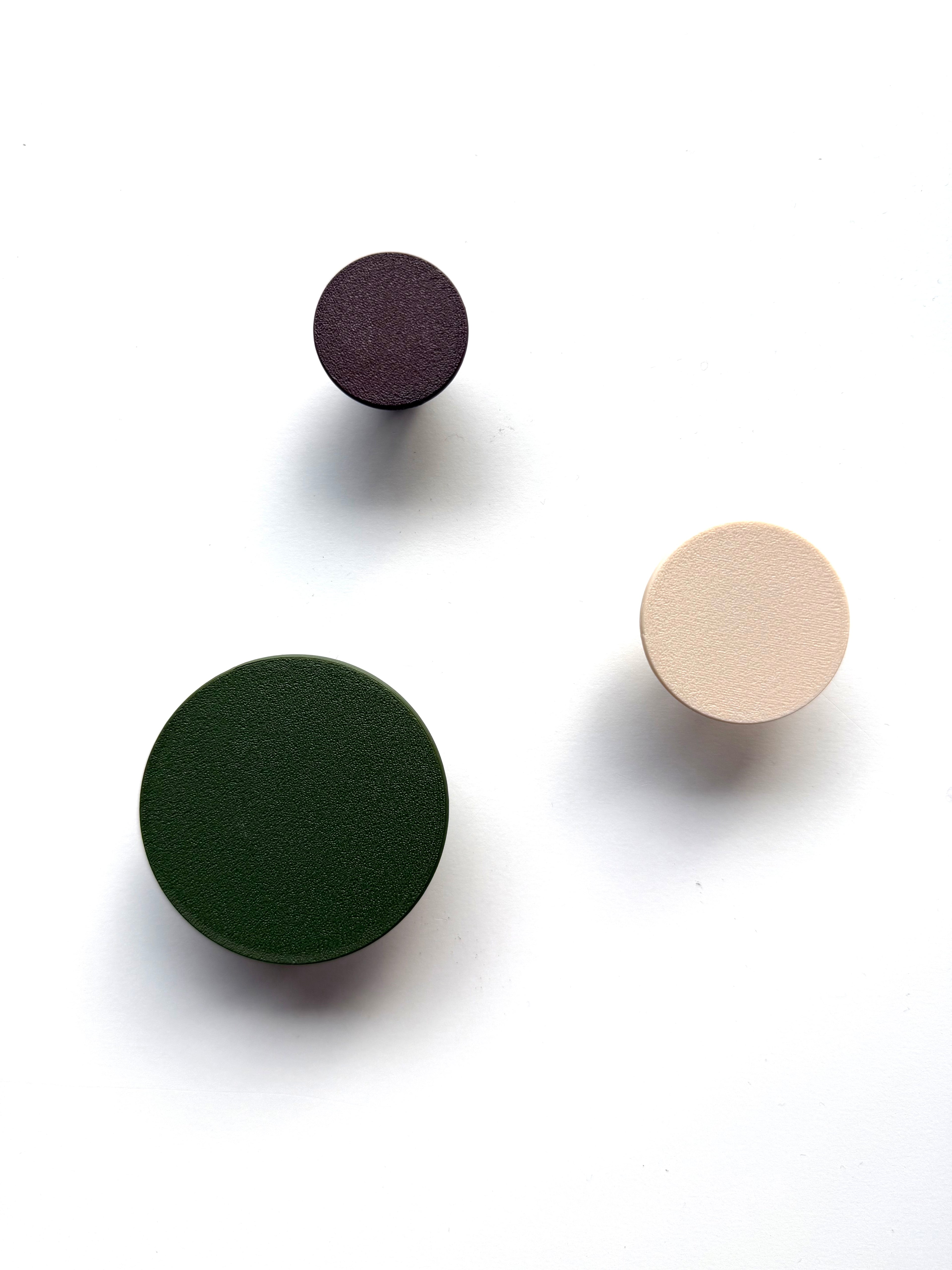 Voordeelset wandknopjes wandhaakjes groen-bruin-beige