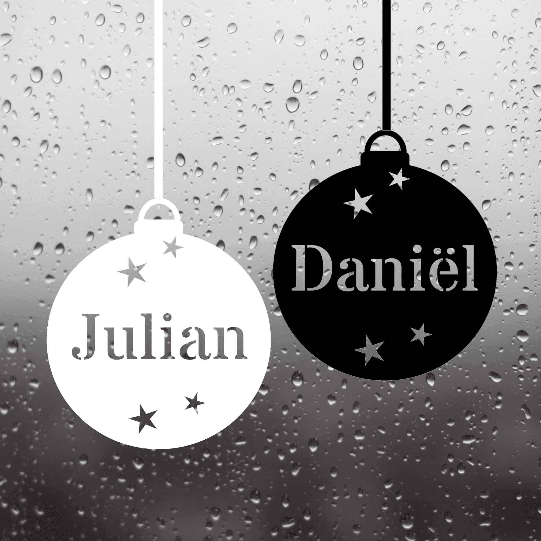 Kerstbal raamsticker