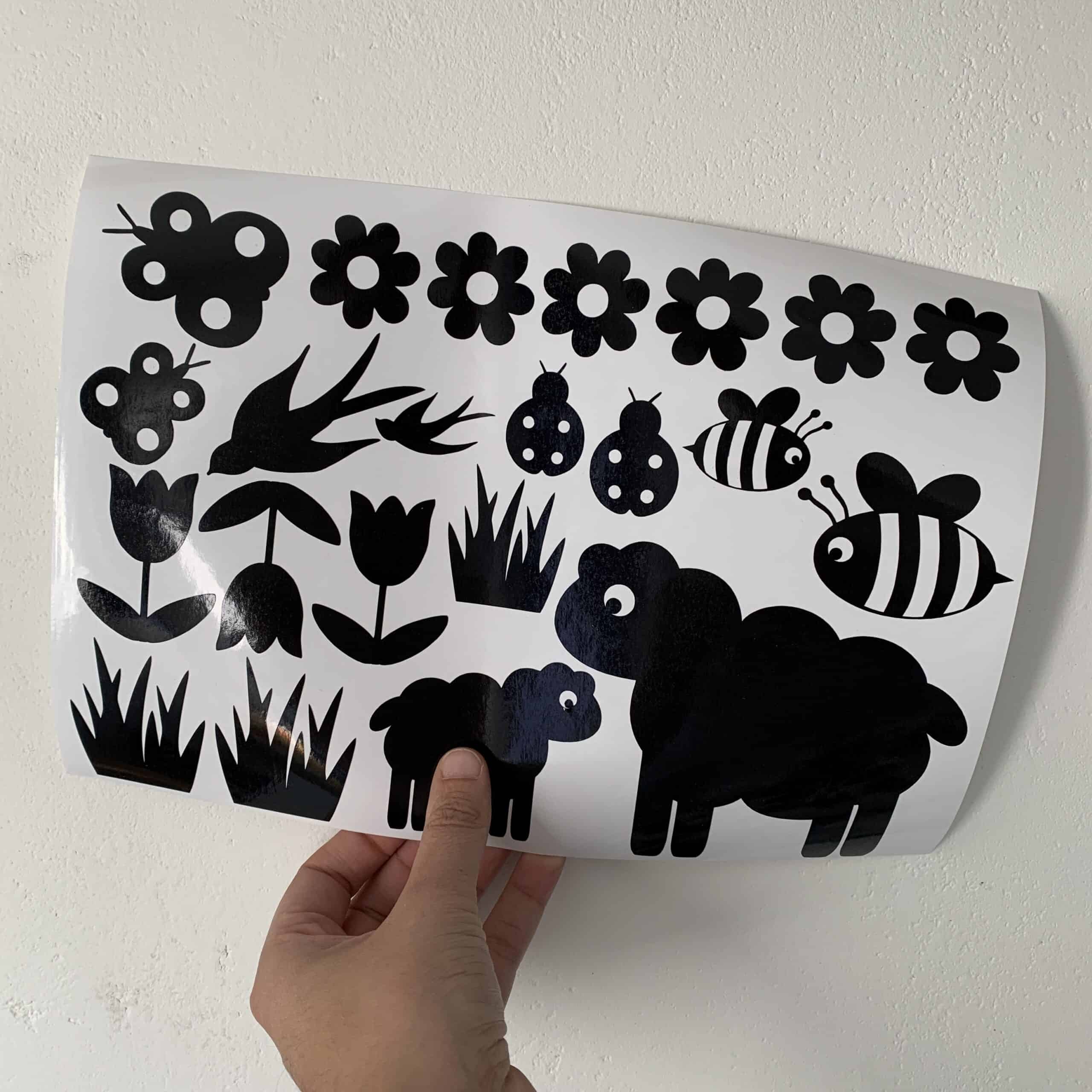 Lente herbruikbare raamstickers