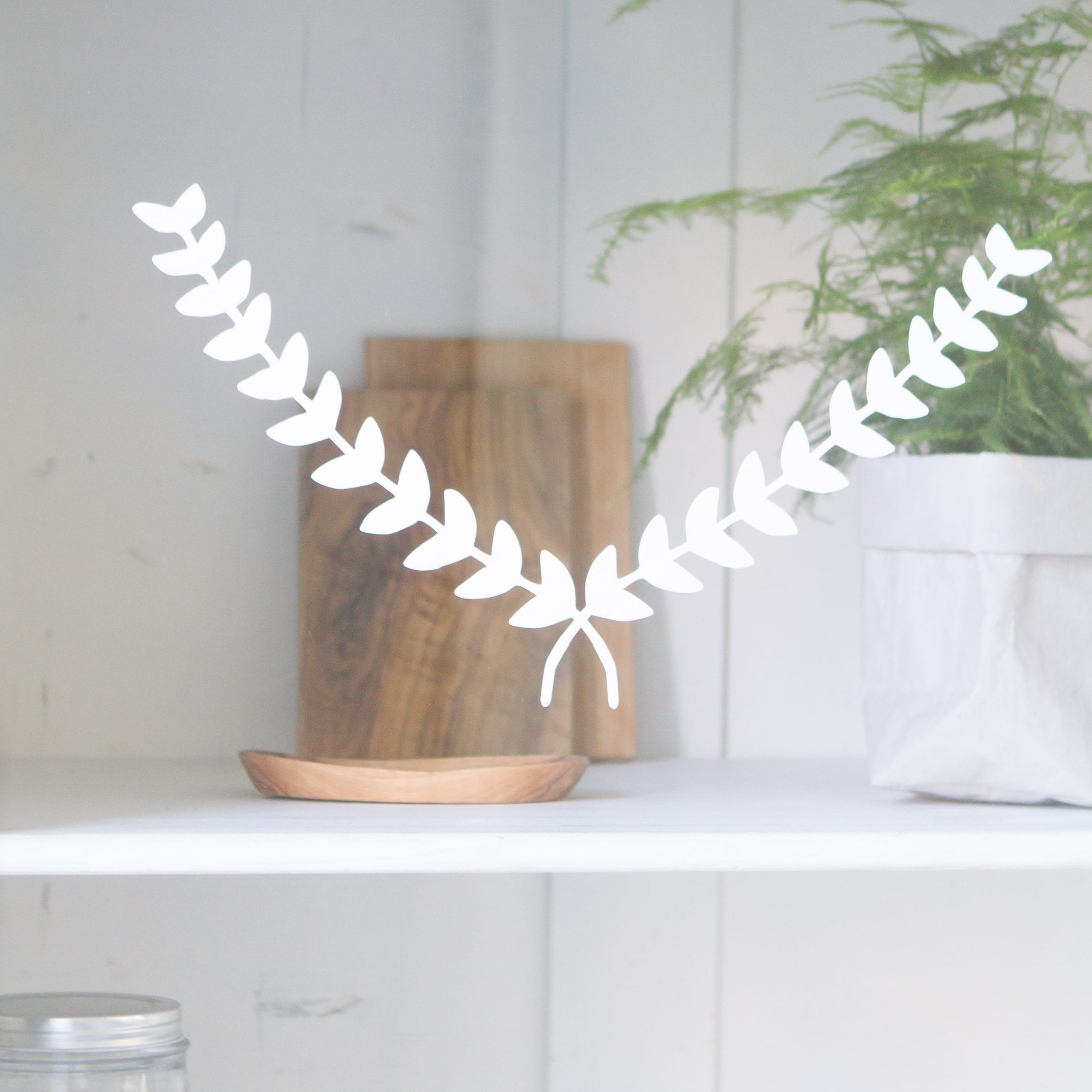 Botanische interieurstickers lauwerkrans