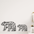 Muur met beren muurstickers