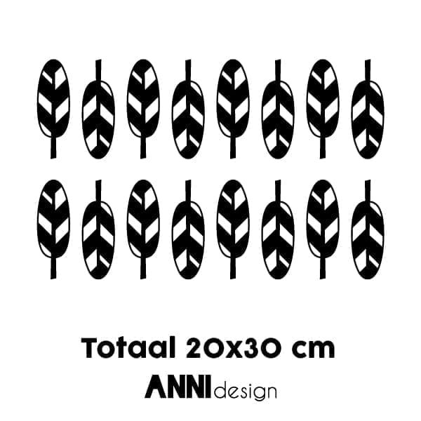 Muurstickers veren ANNIdesign (diverse kleuren)
