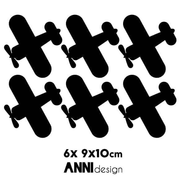 Muurstickers Vliegtuig ANNIdesign (diverse kleuren)