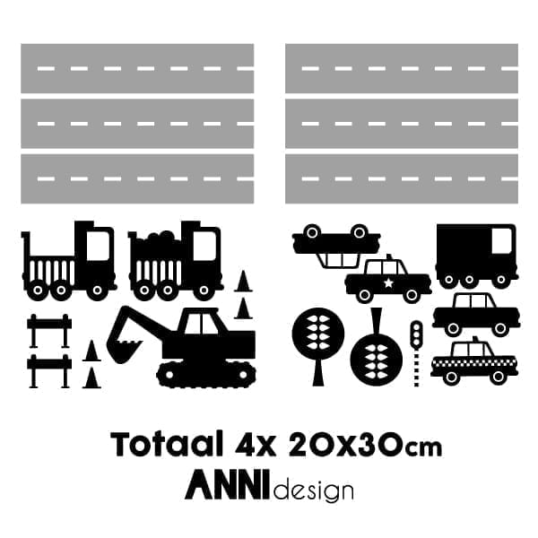 Muurstickers Voertuigen en wegdelen ANNIdesign