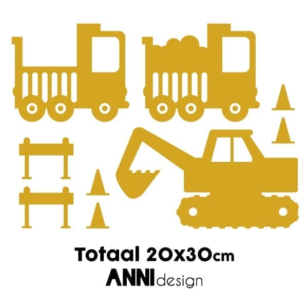 Muurstickers Graafmachine ANNIdesign (diverse kleuren)