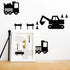 Muurstickers Graafmachine ANNIdesign (diverse kleuren)