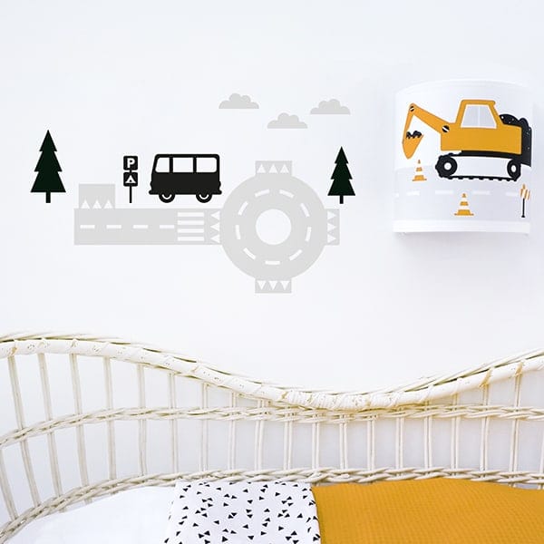 Muursticker wegdelen rotonde ANNIdesign (diverse kleuren)