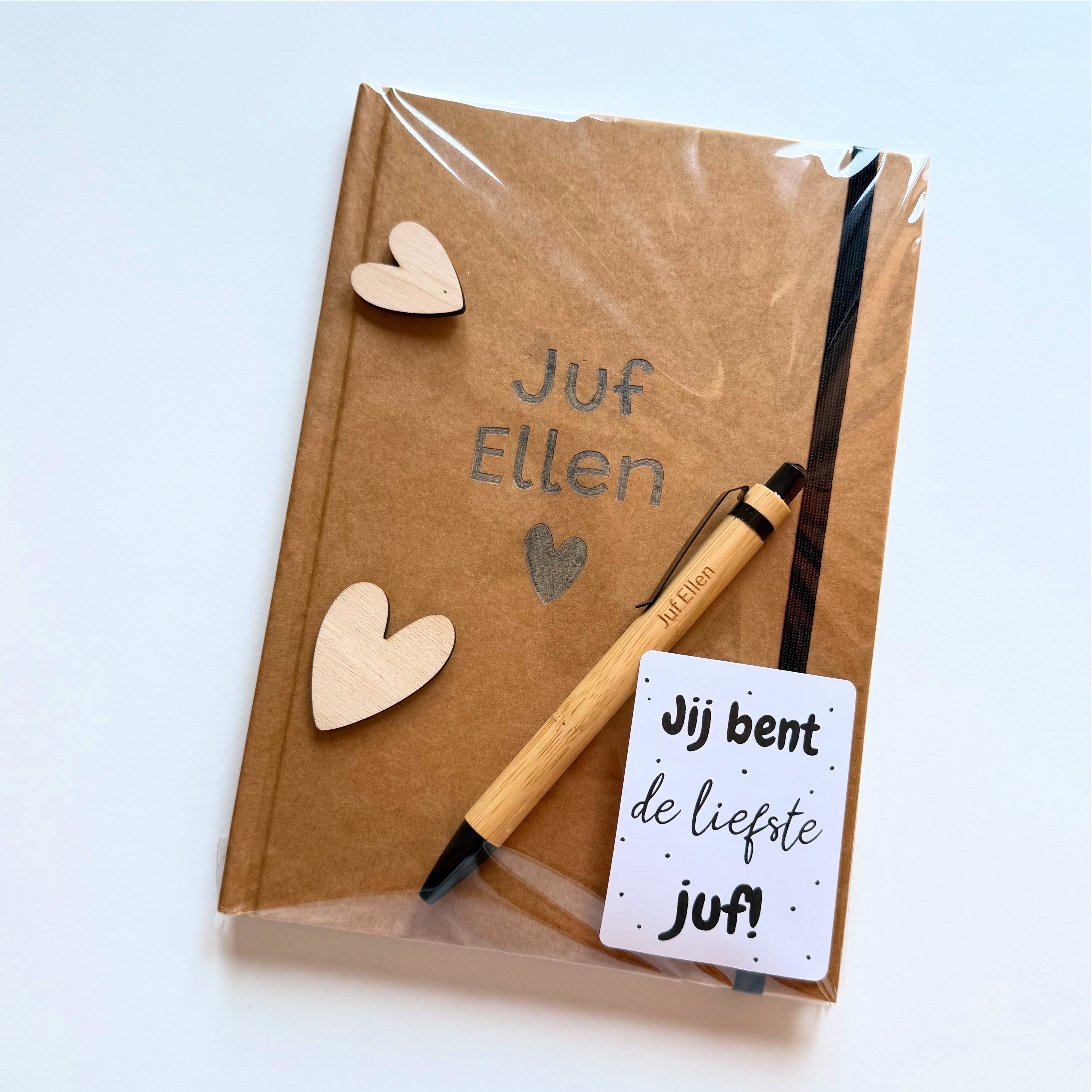 Juffen of meester cadeautje kant en klaar (met notitieboek)