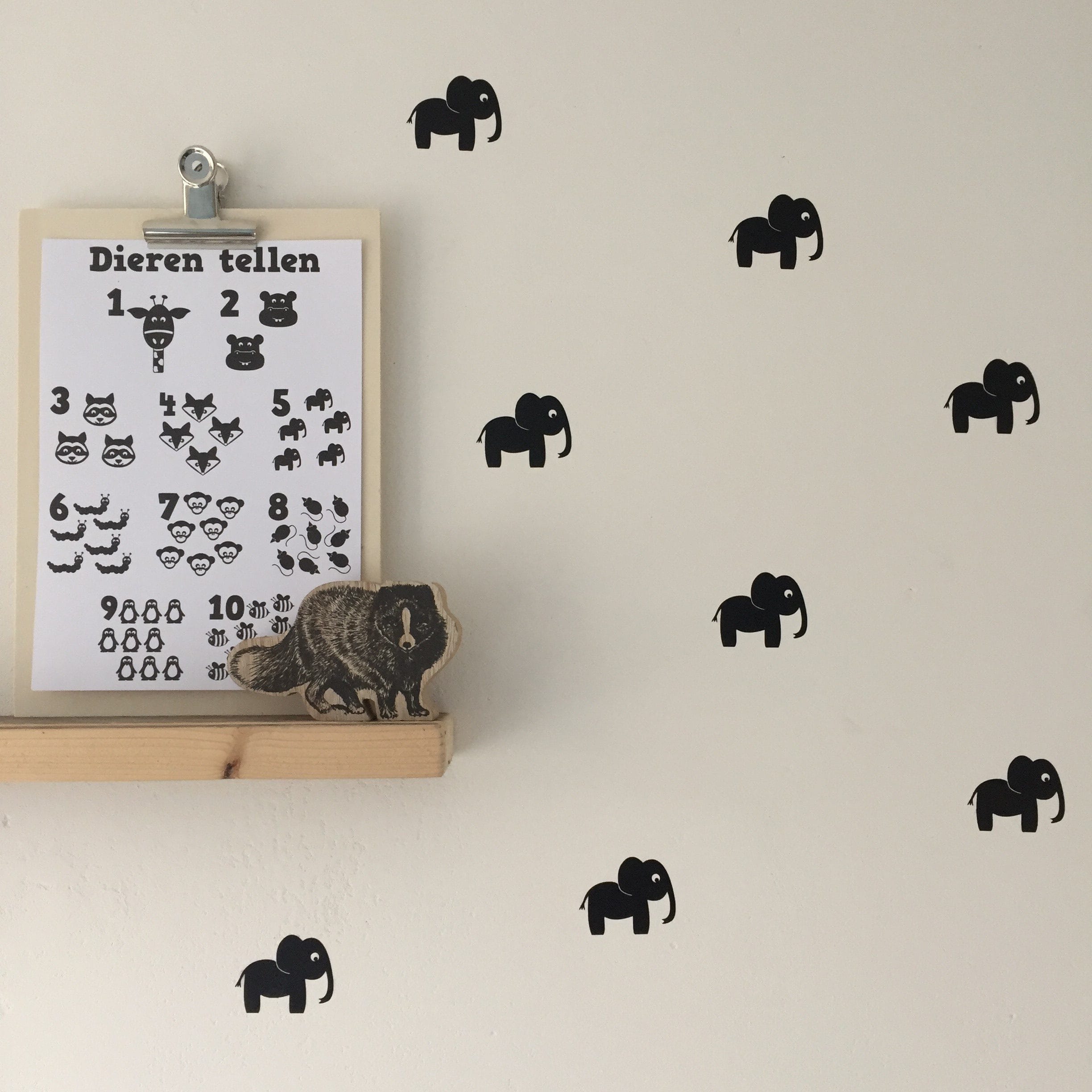 Olifant muurstickers (diverse kleuren)