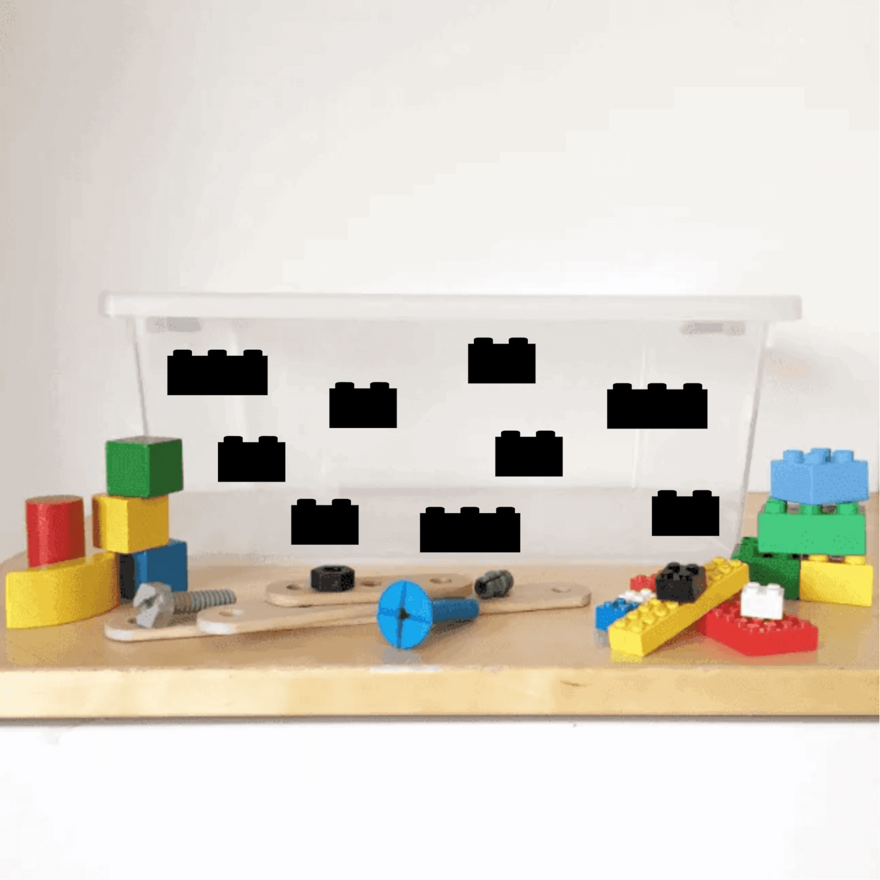 Opruimstickers bouwblokjes groot