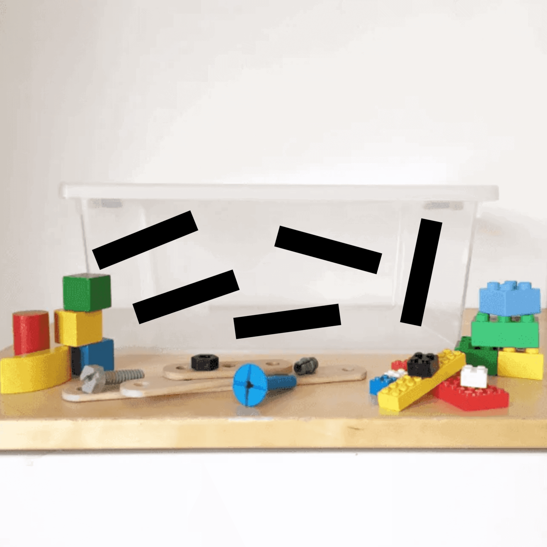 Opruimstickers bouwplankjes