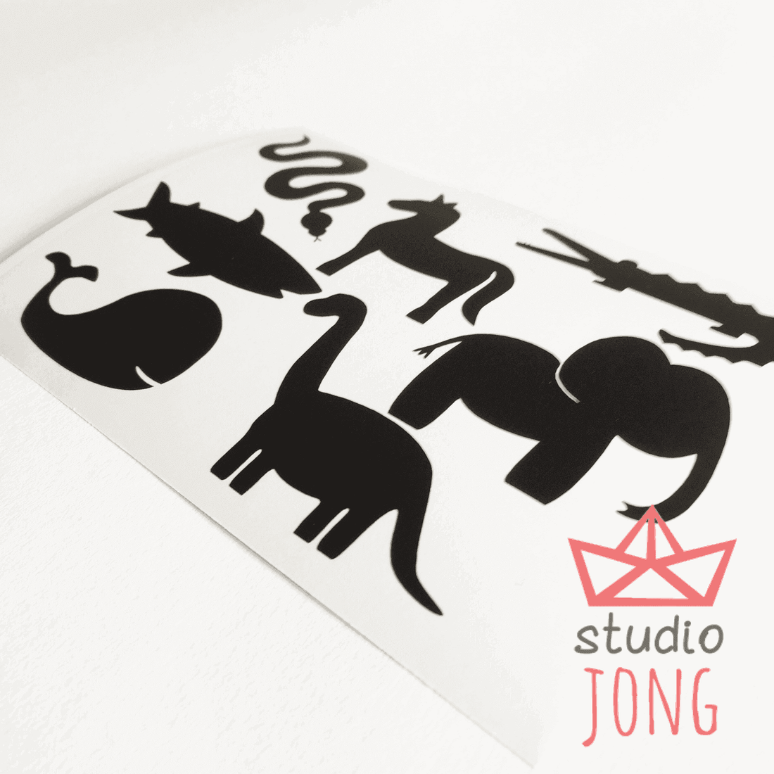 Opruimstickers dieren diverse kleuren