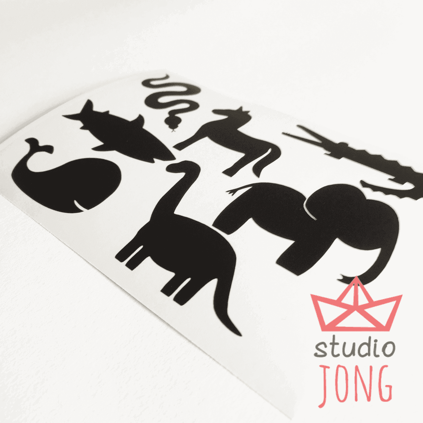 Opruimstickers dieren diverse kleuren