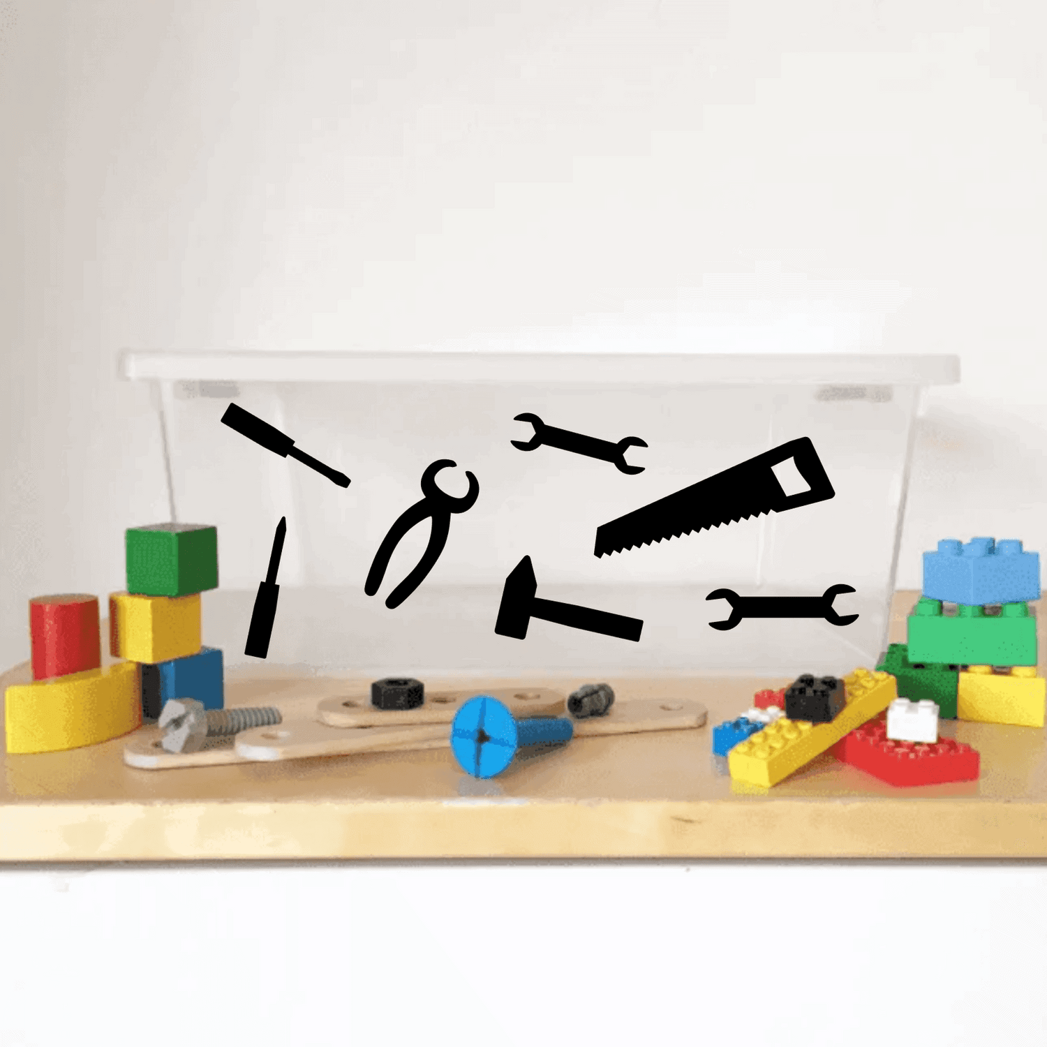Opruimstickers gereedschap