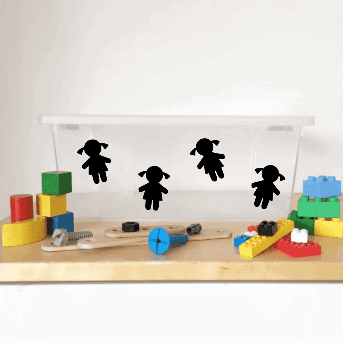 Opruimstickers poppen