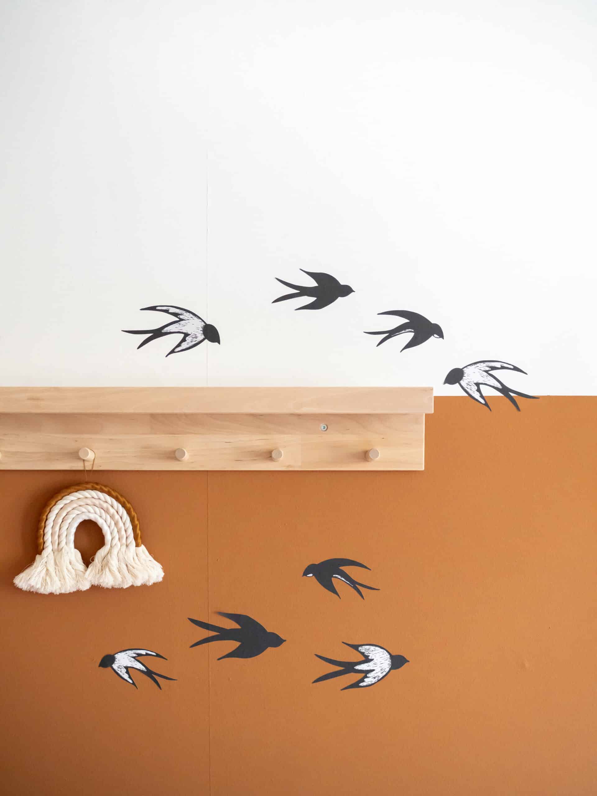 Zwaluwen/vogels muurstickers