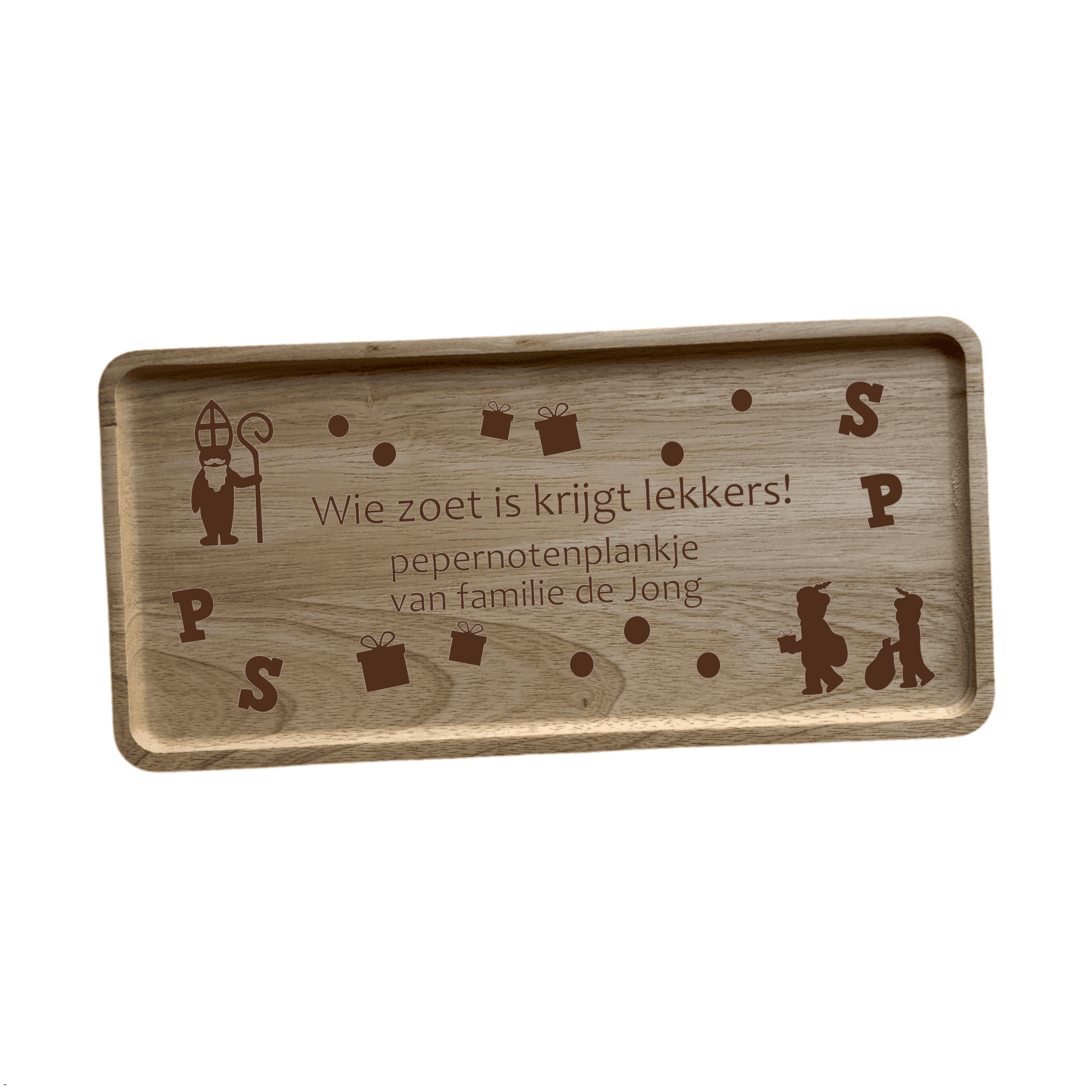 Pepernotenplank borrelplank Sinterklaas met naam groot