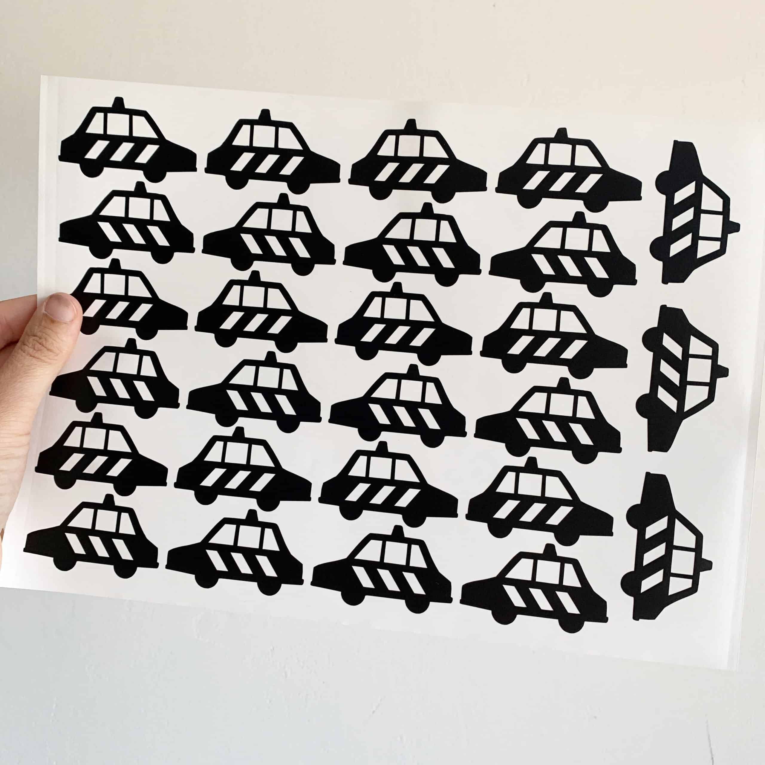 politieauto muursticker
