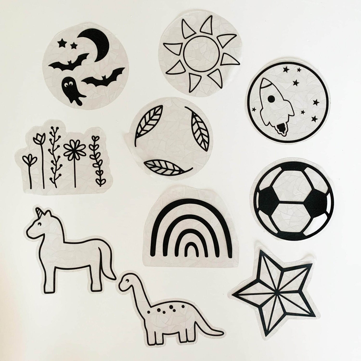 Raamstickers suncatchers diverse afbeeldingen