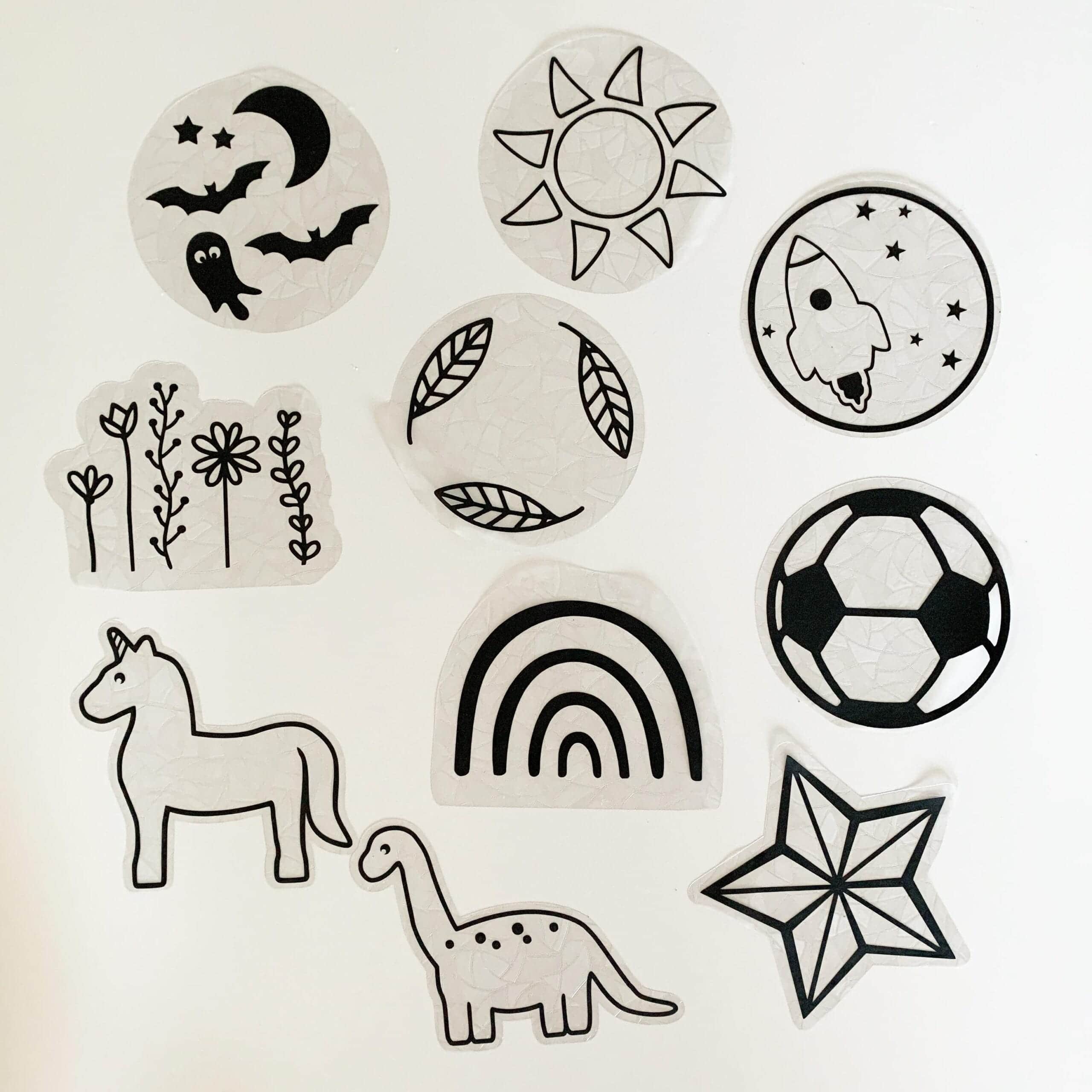 Raamstickers suncatchers diverse afbeeldingen