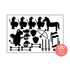 Ridders en toebehoren muurstickers (diverse kleuren)