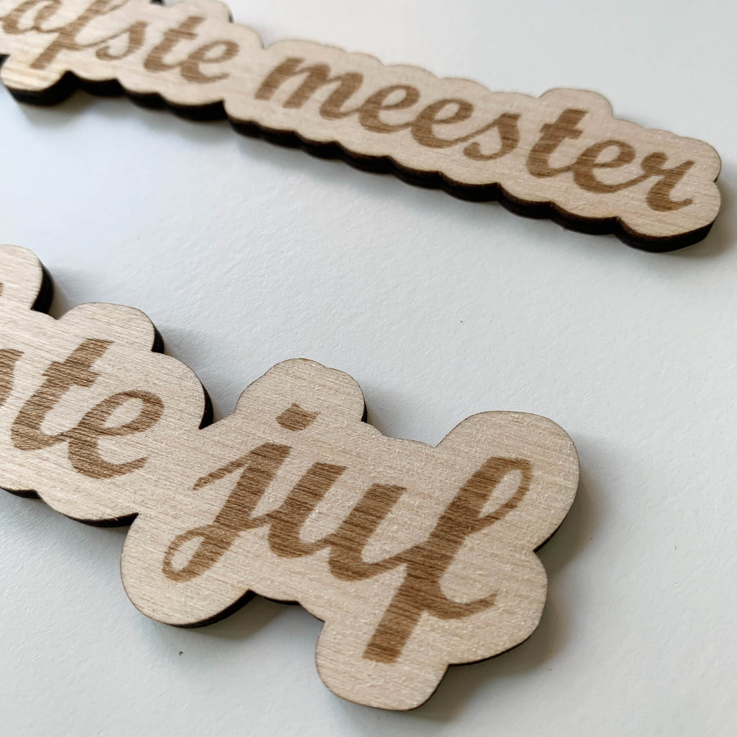Sleutelhanger liefste juf of tofste meester