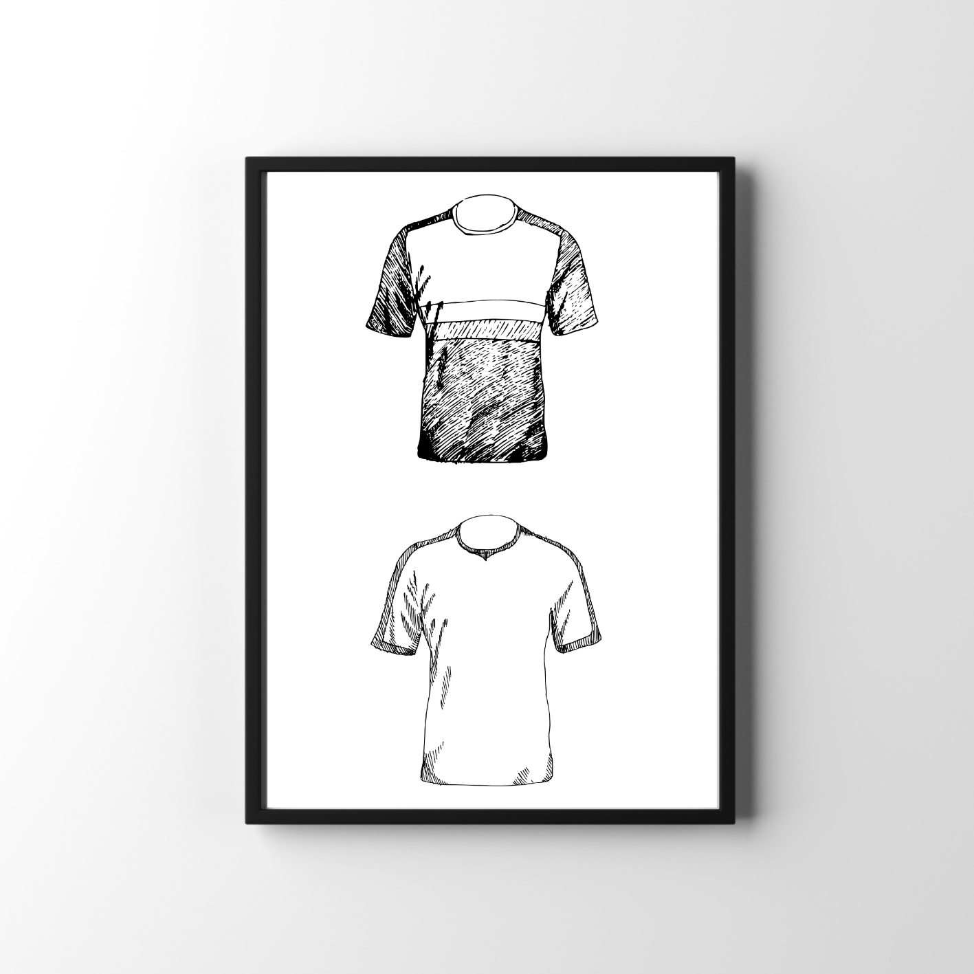 Voetbal poster kinderkamer - voetbalshirts