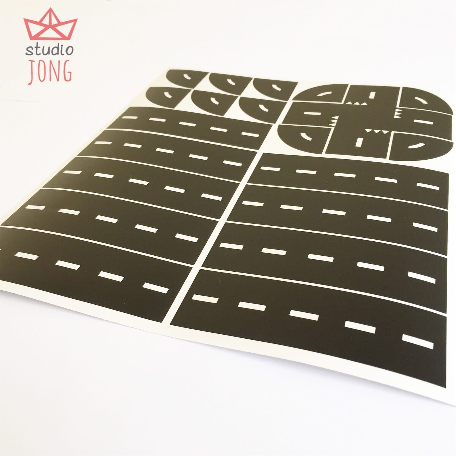 Sticky Roads (muur)stickers wegdelen