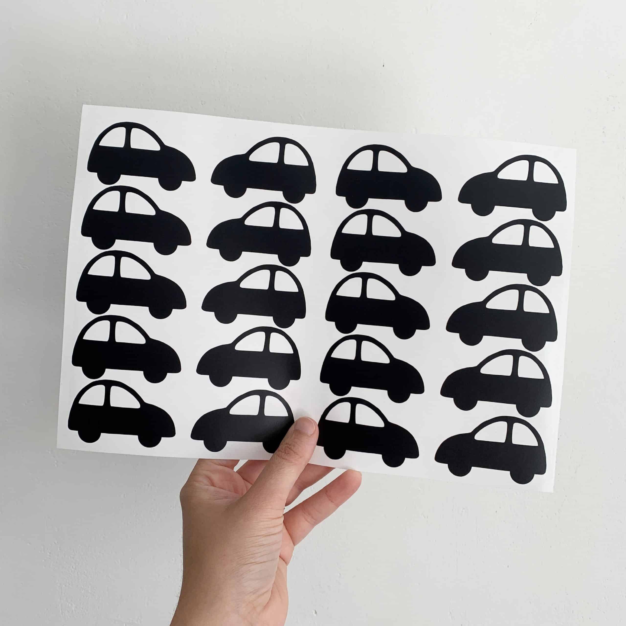 Kever auto muurstickers zwart